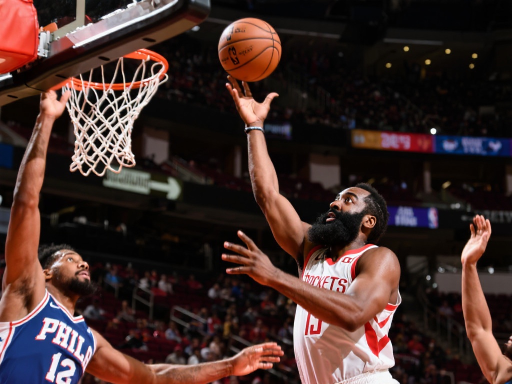 球星哈登的技术与洞察力
身为顶尖后卫，