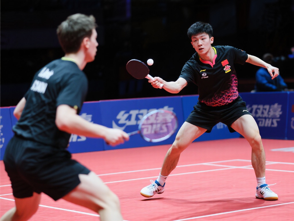世乒联仁川冠军赛:陈垣宇激战约奇克精彩集锦 首局比赛中,约奇克尝试用自己的防守能力拖